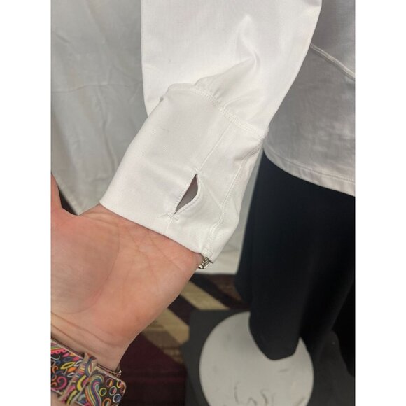 Terramar Hottotties Womens White Performance Top L Long‎ Sleeve with Thumb Hole - Picture 3 of 9